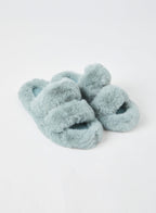 Fluffy Open-Toe Slippers