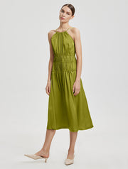 Gathered Slip Dress