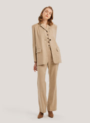 collarless blazer