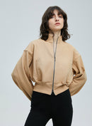 Zip Front Bomber Jacket