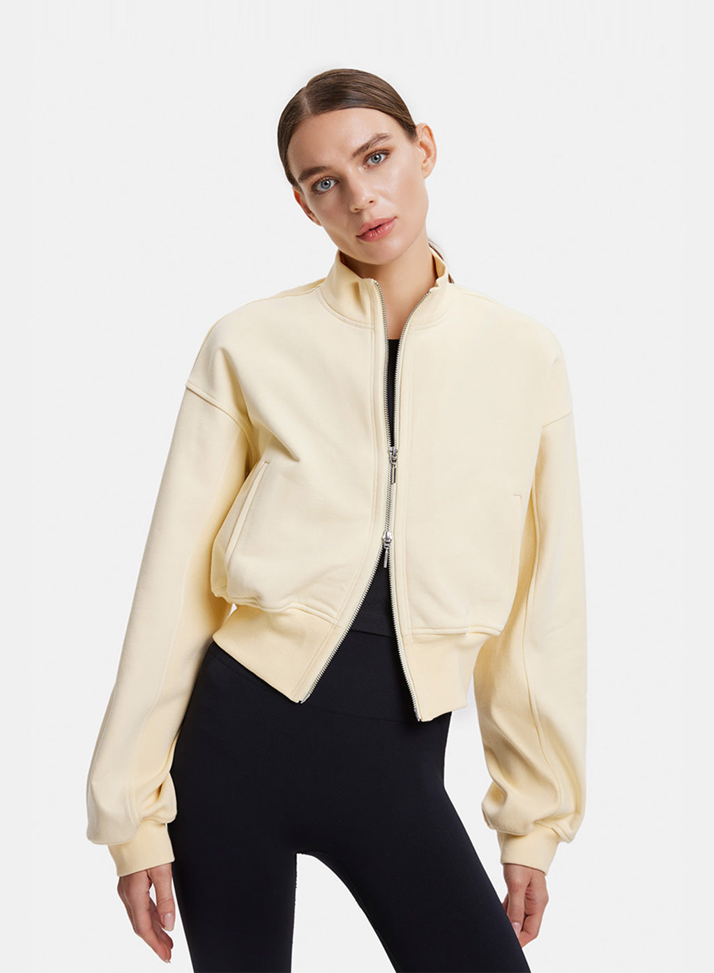 Zip Front Bomber Jacket