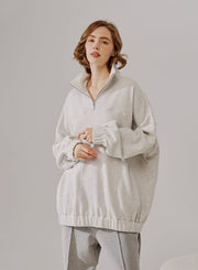 Half-Zip Cotton Jumper