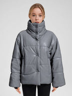 NAP Buttoned Faux Leather Jacket