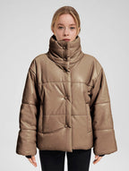 NAP Buttoned Faux Leather Jacket