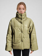 NAP Buttoned Faux Leather Jacket