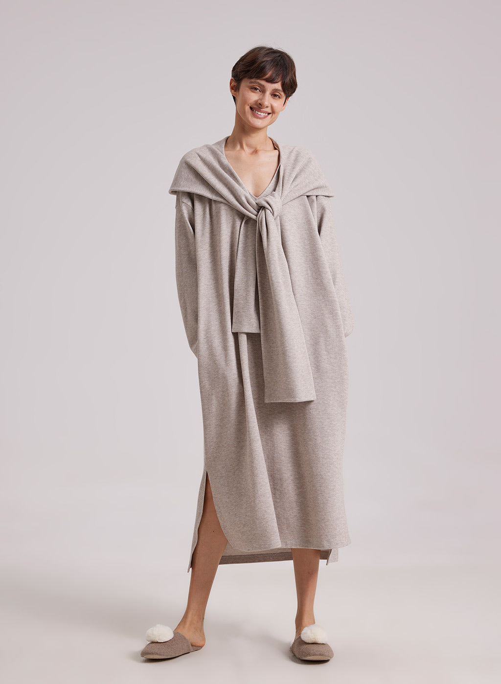 NAP Hooded Scarf Sweatshirt Dress