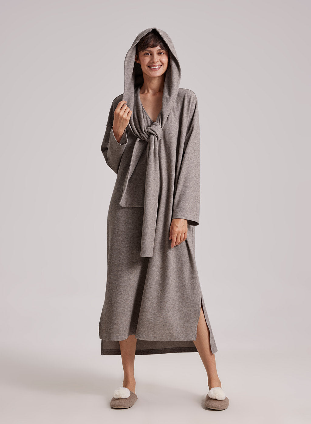 NAP Hooded Scarf Sweatshirt Dress