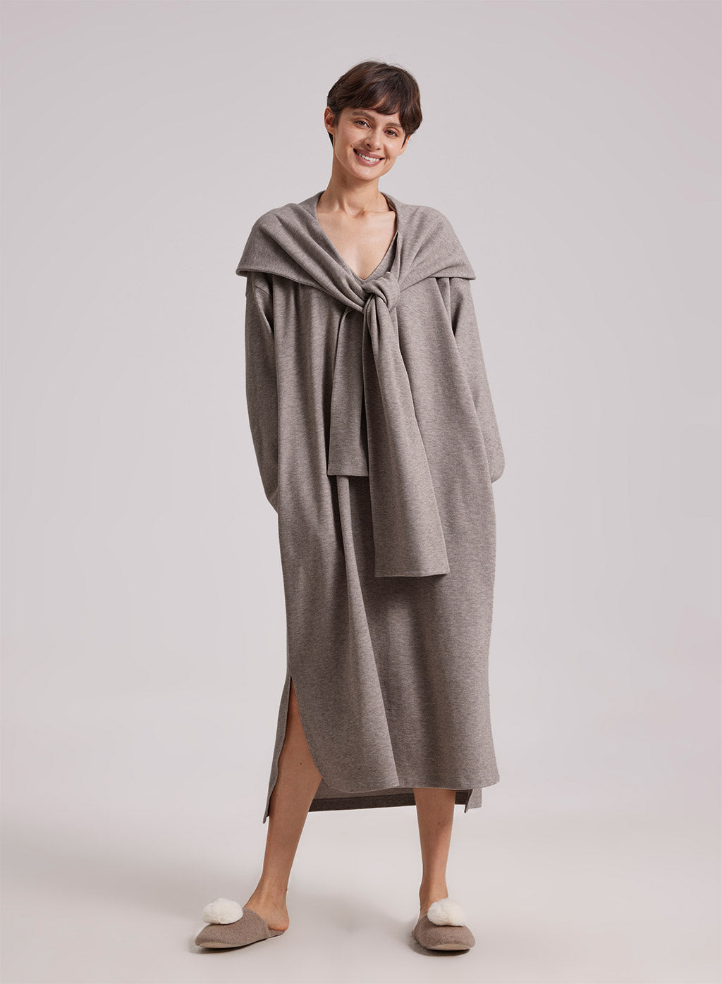 NAP Hooded Scarf Sweatshirt Dress