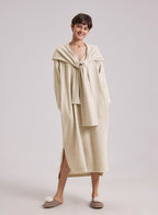 Hooded Scarf Sweatshirt Dress