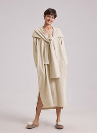 Hooded Scarf Sweatshirt Dress