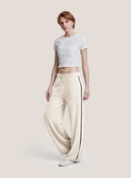 Pure Merino Wool Racer Stripe Track Pants