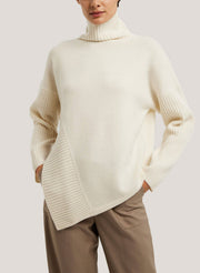 Asymmetrical Slit Pure Wool Sweater – Nap Loungewear Sweaters & Knitwear