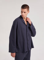 Notch Lapel Pajama Shirt
