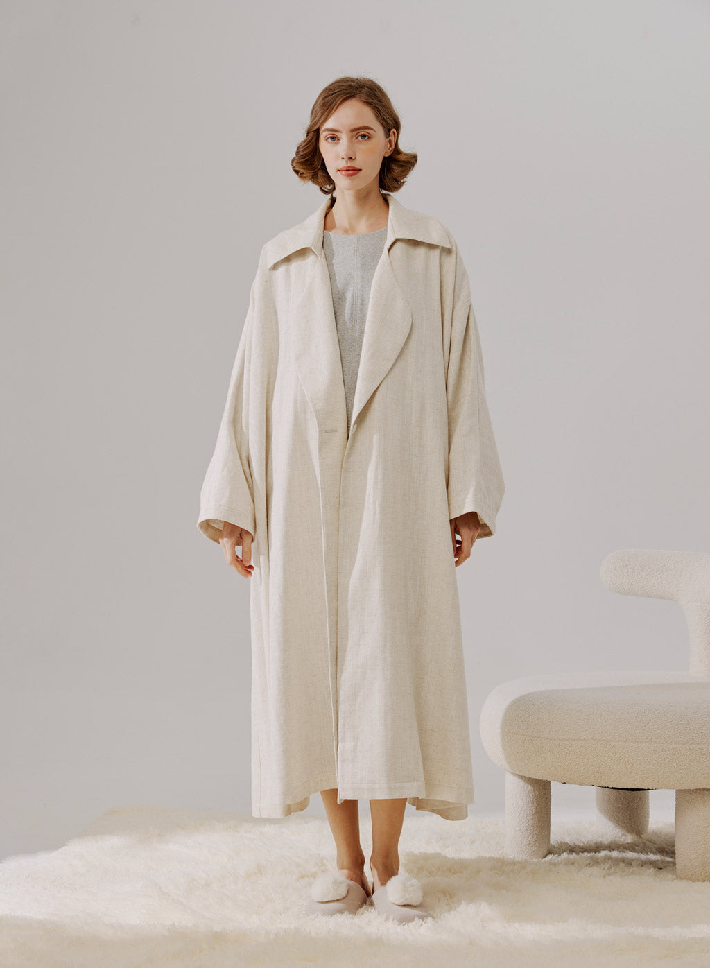 Linen Cotton Trench Coat