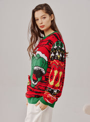 Mad Dinosaur Ugly Christmas Sweater – Nap Loungewear Sweaters & Knitwear