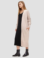 Maxi Open-front Cardigan-side-cream