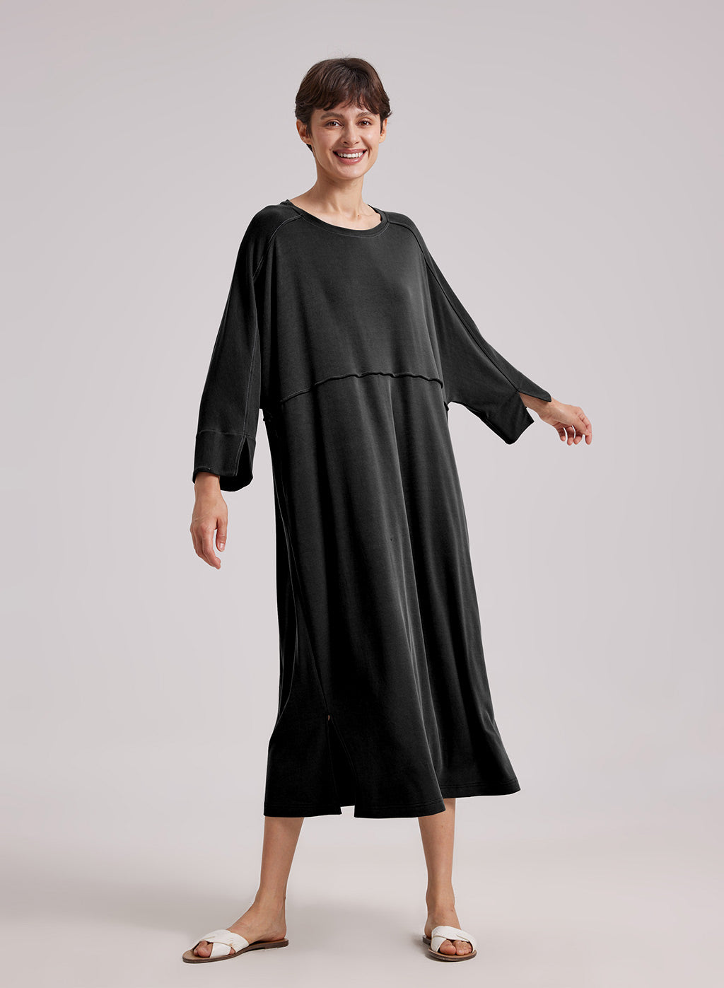 NAP Modal Side Split Midi Dress