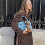 Loose woolen medium and long trench coat