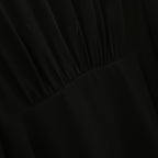 Solid color fungus edge slim dress