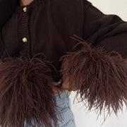 Splicing cardigan sweater
