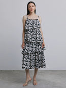 Tiered Floral-Print Dress