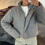 Stand up collar long-sleeved cotton clothes