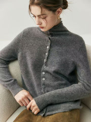 Cashmere Knitted Cardigan Bottom Sweater
