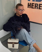 Solid color knitted cardigan sweater