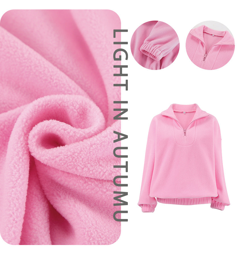 French simple lazy style sports sweatshirt