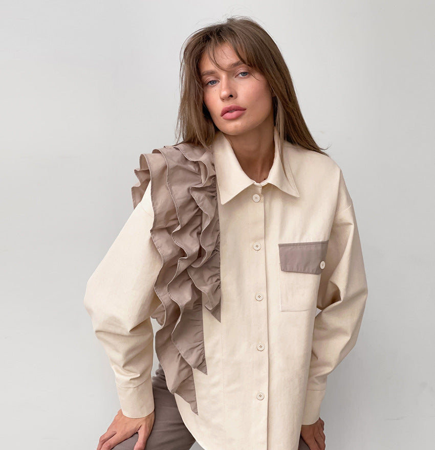 Shirt asymmetrical top