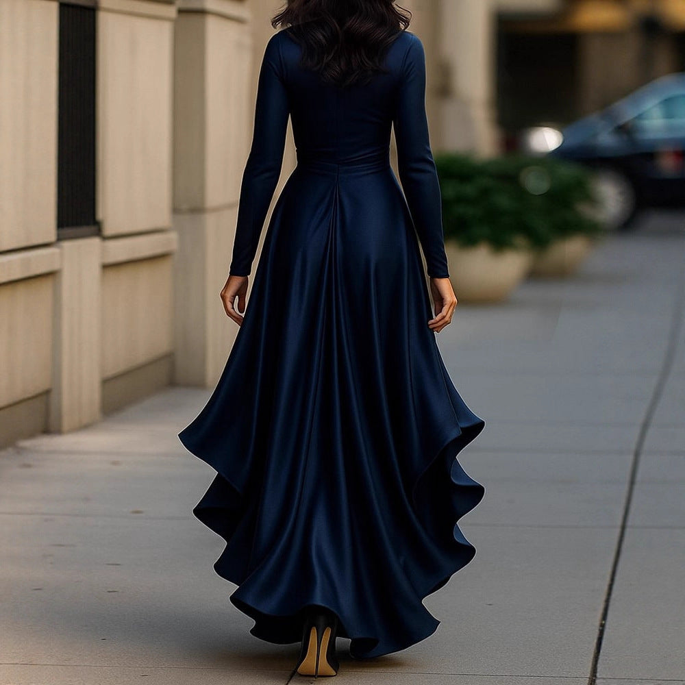 Autumn new v-neck waist load