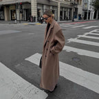 Long woolen coat coat
