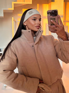 Stand up collar long-sleeved cotton clothes