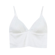 Yuyue Silk Camisole Bra - Lightweight Wire-Free Women's Mulberry Silk Underwear with Adjustable Thin Straps