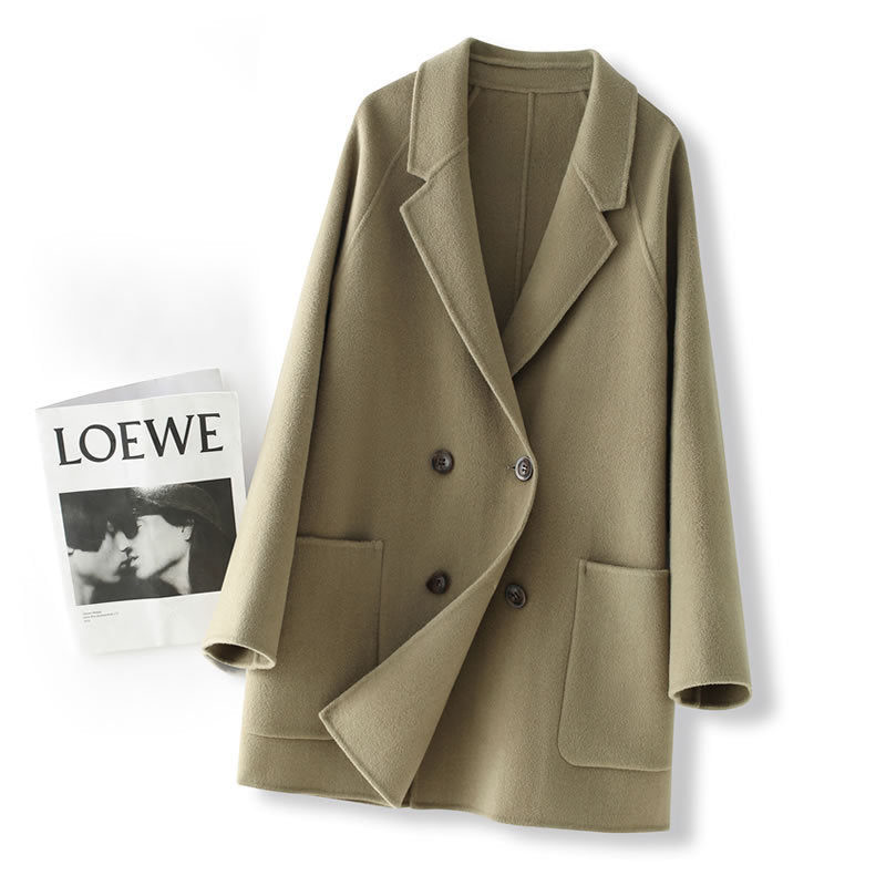 Wool double-sided loose coat