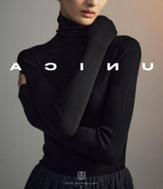 Knitted bottomed shirt top