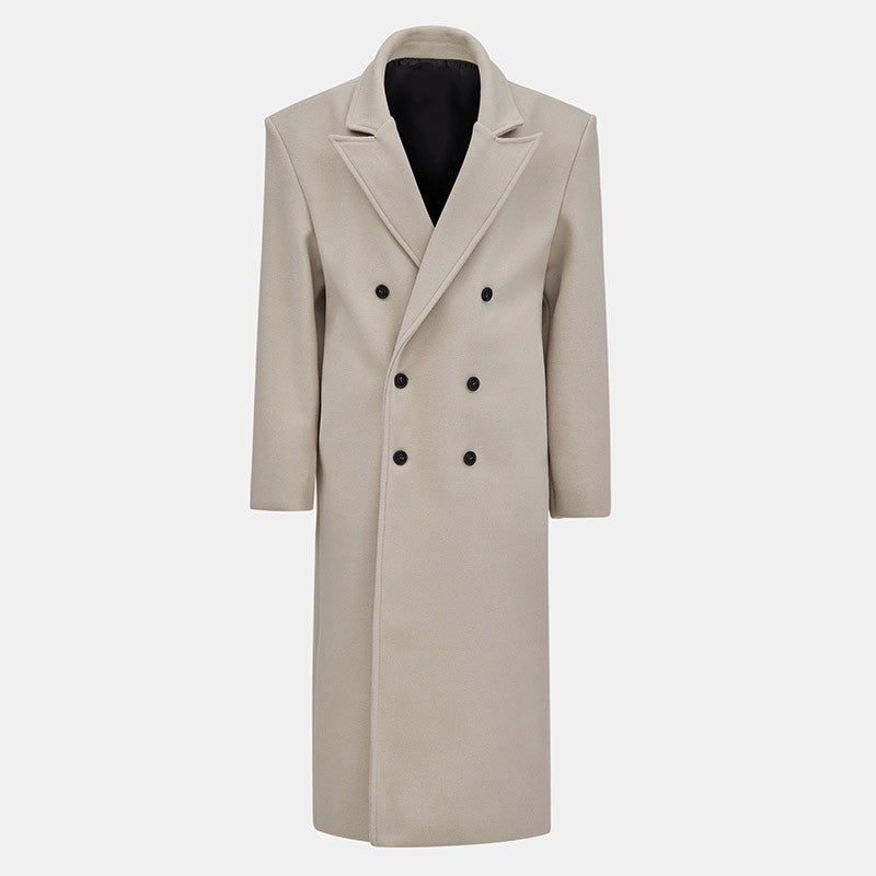 Long woolen coat coat