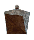 Punk loose hooded button-up woolen loose cape top