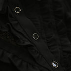 Solid color fungus edge slim dress