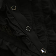 Solid color fungus edge slim dress