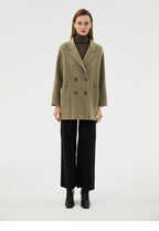 Wool double-sided loose coat