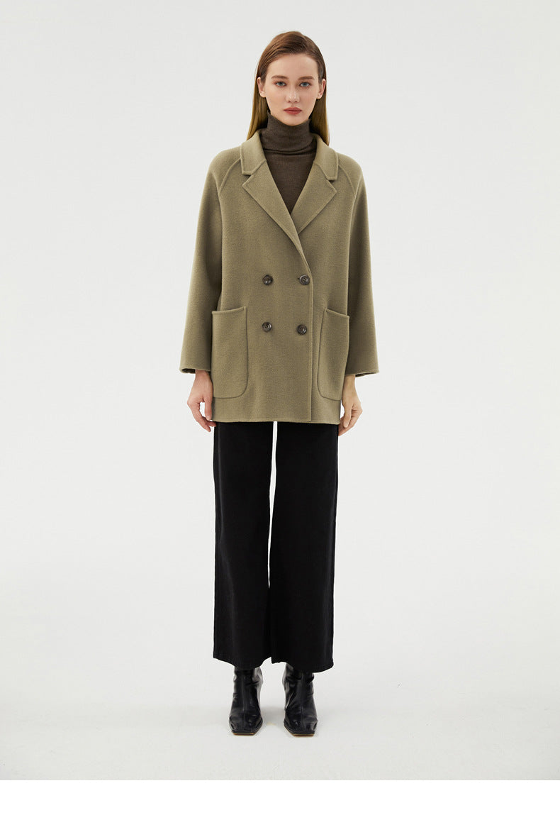 Wool double-sided loose coat