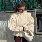 Slim-fit waist strap trench coat