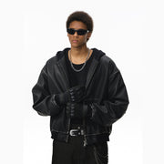 New product old patchwork hooded jacket man