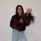 Solid color knitted cardigan sweater