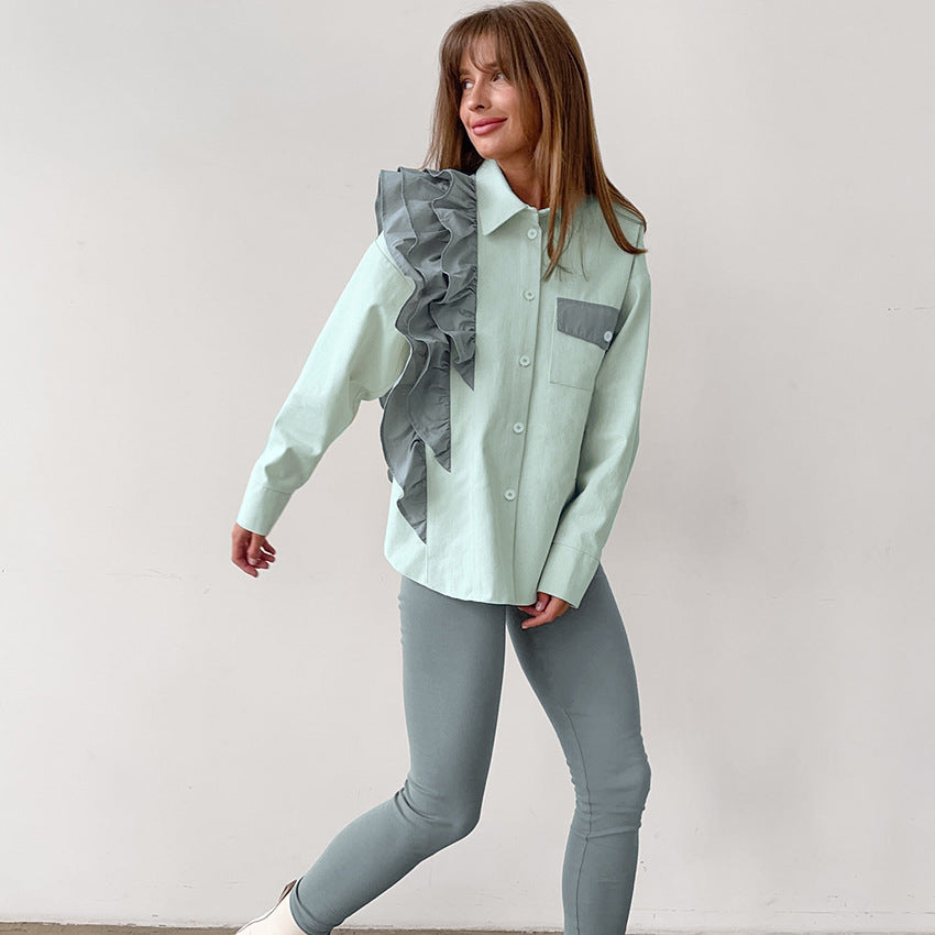 Shirt asymmetrical top