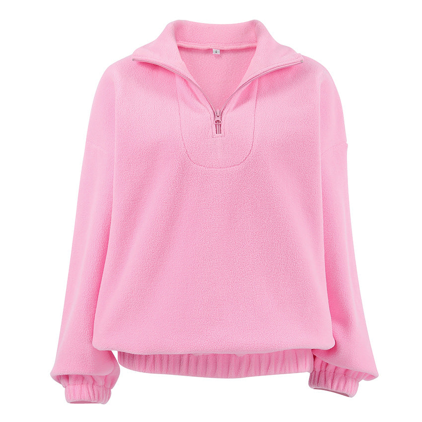 French simple lazy style sports sweatshirt
