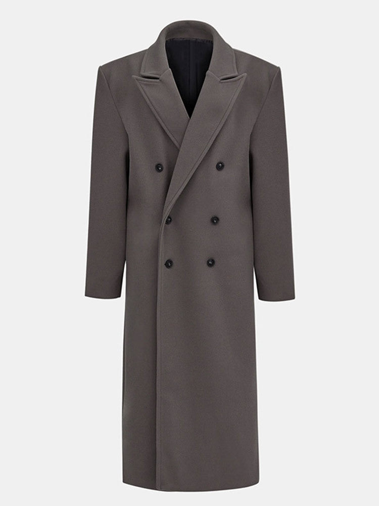 Long woolen coat coat