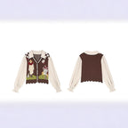 Splicing knitted sweater