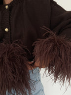 Splicing cardigan sweater